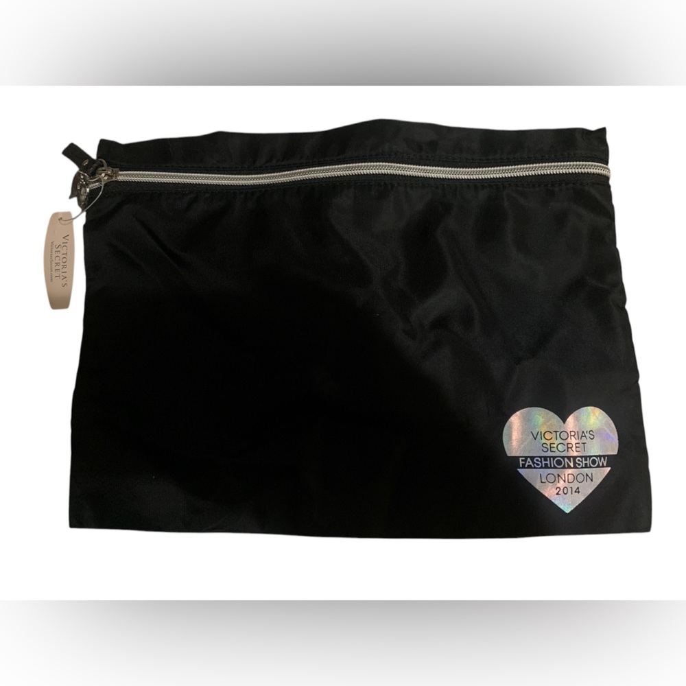 NWT Victorias Secret‎ Angels Fashion Show London 2014 Black Makeup Bag One Size